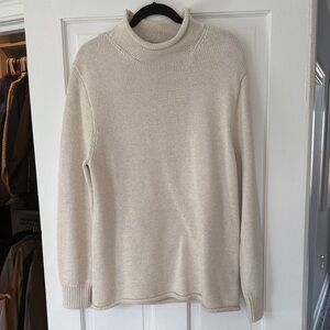 J. Crew Unisex Beige Roll-Neck Sweater